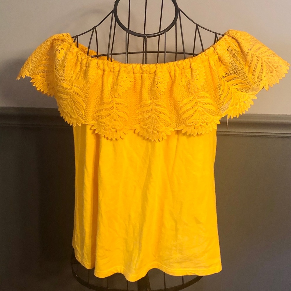 Off the shoulder lace top